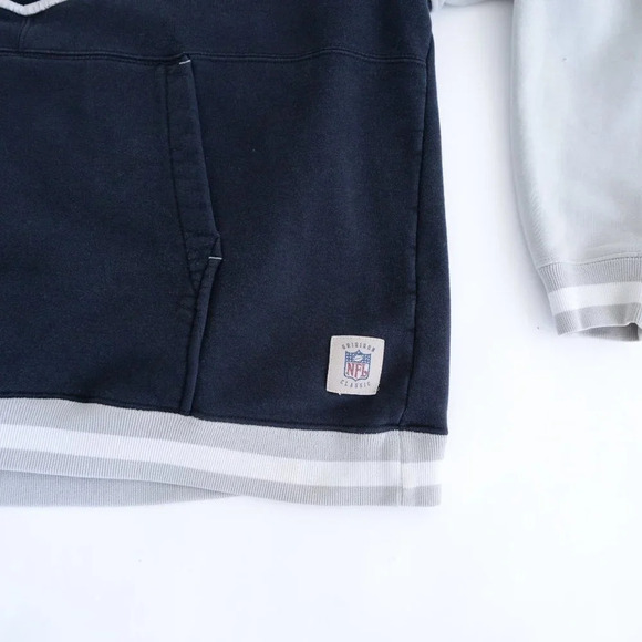 Vintage Reebok Gridiron Classic  NFL Raiders Grey Hoodie Sweater Size Large - Picture 14 of 15